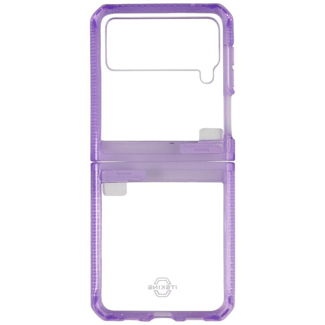 ITSKINS Hybrid Clear Phone Case for Galaxy Z Flip3 5G - Lavender and Transparent Image 3