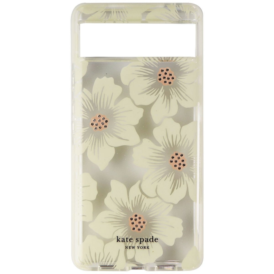 Kate Spade Defensive Hardshell Case for Pixel 6 - Hollyhock Floral Clear Image 3