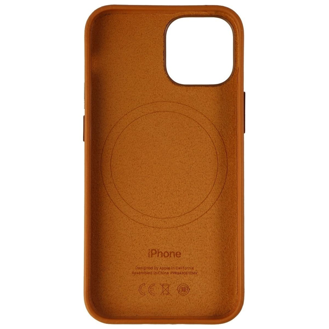 Apple Leather Case for MagSafe for Apple iPhone 13 Mini - Golden Brown Image 3