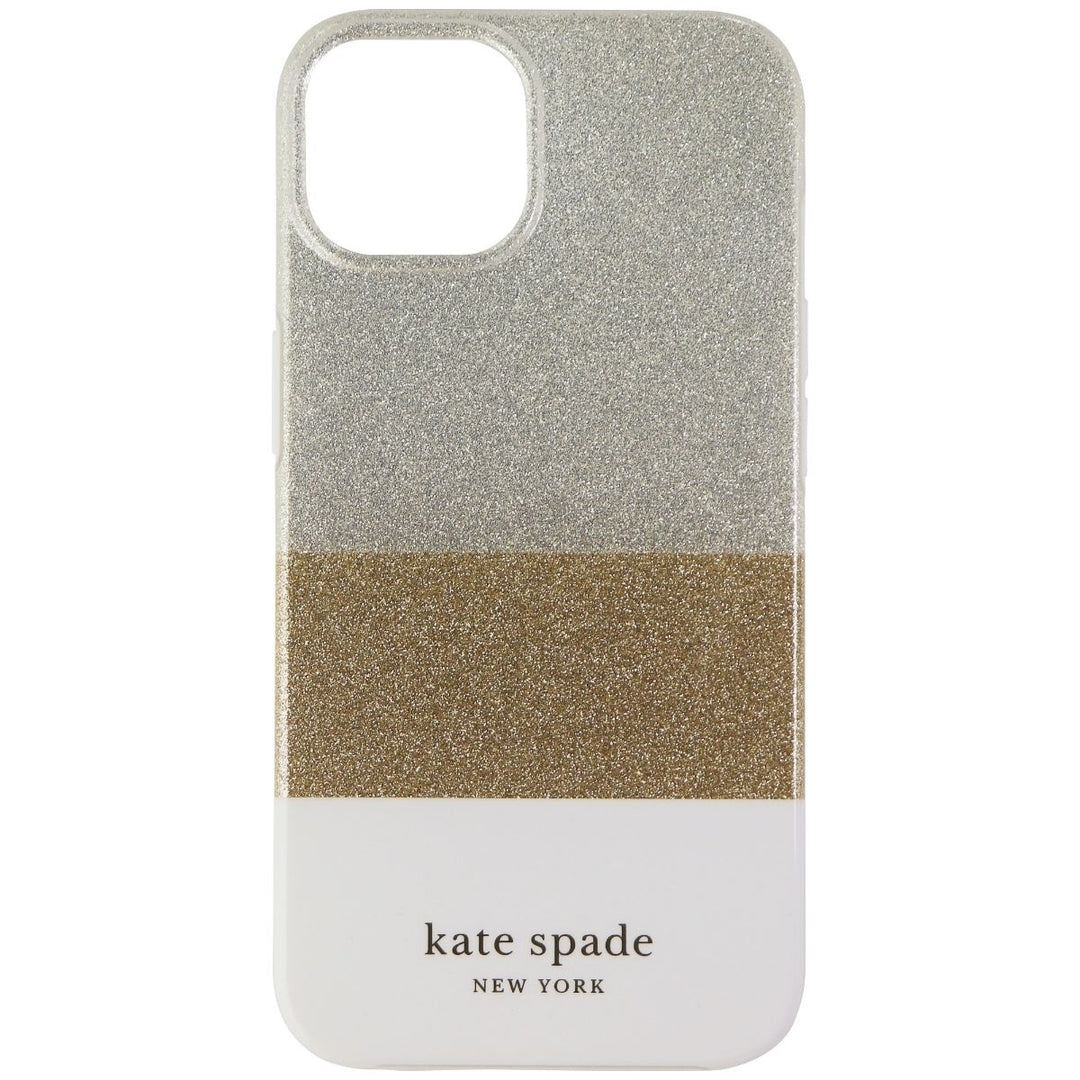 kate spade Protective Hardshell Case for iPhone 13 - Glitter Block White Image 2