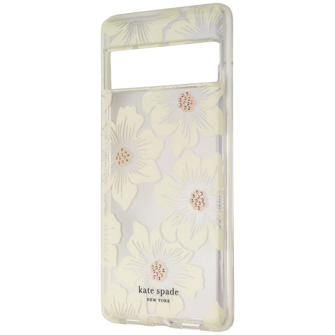 Kate Spade Defensive Hardshell Case for Pixel 6 Pro - Hollyhock Floral Clear Image 1