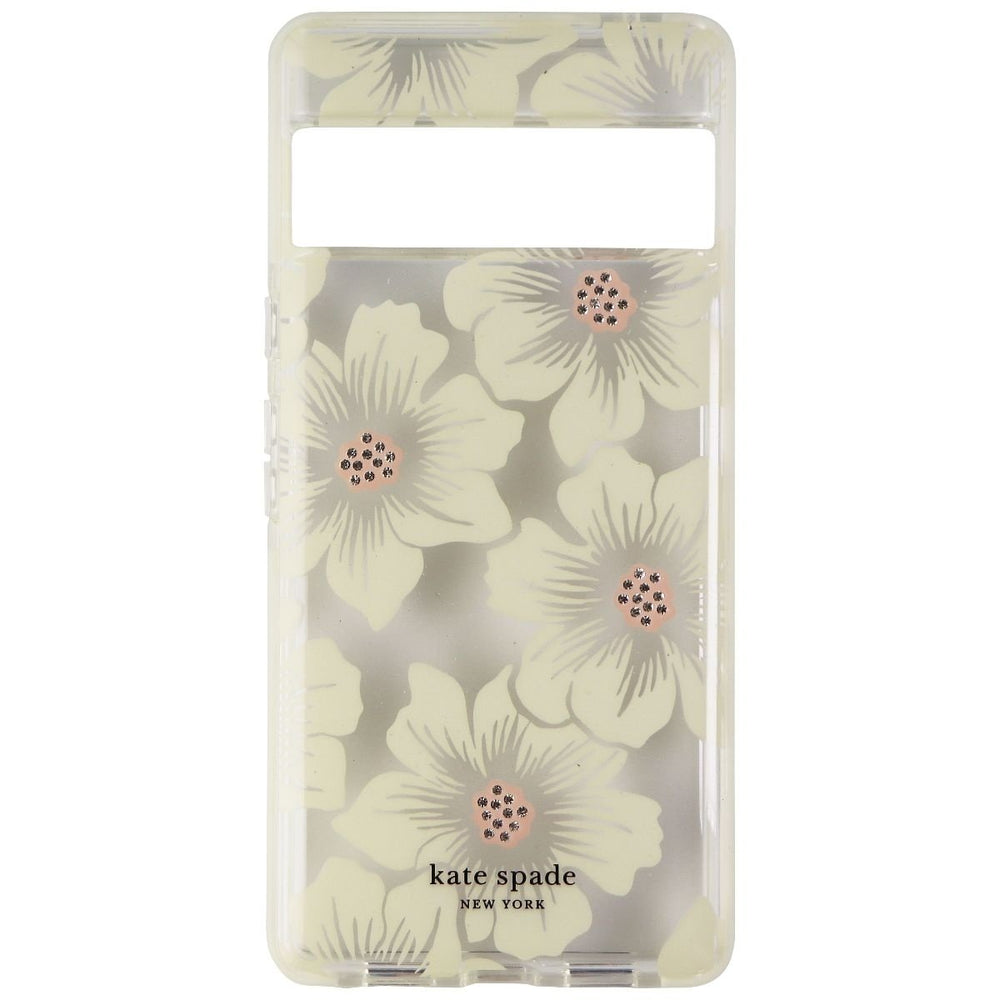 Kate Spade Defensive Hardshell Case for Pixel 6 Pro - Hollyhock Floral Clear Image 2