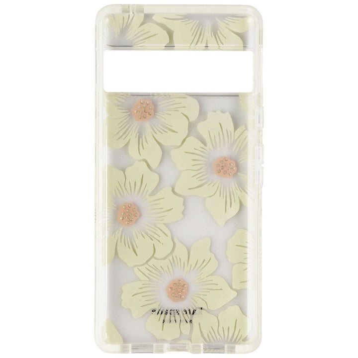 Kate Spade Defensive Hardshell Case for Pixel 6 Pro - Hollyhock Floral Clear Image 3