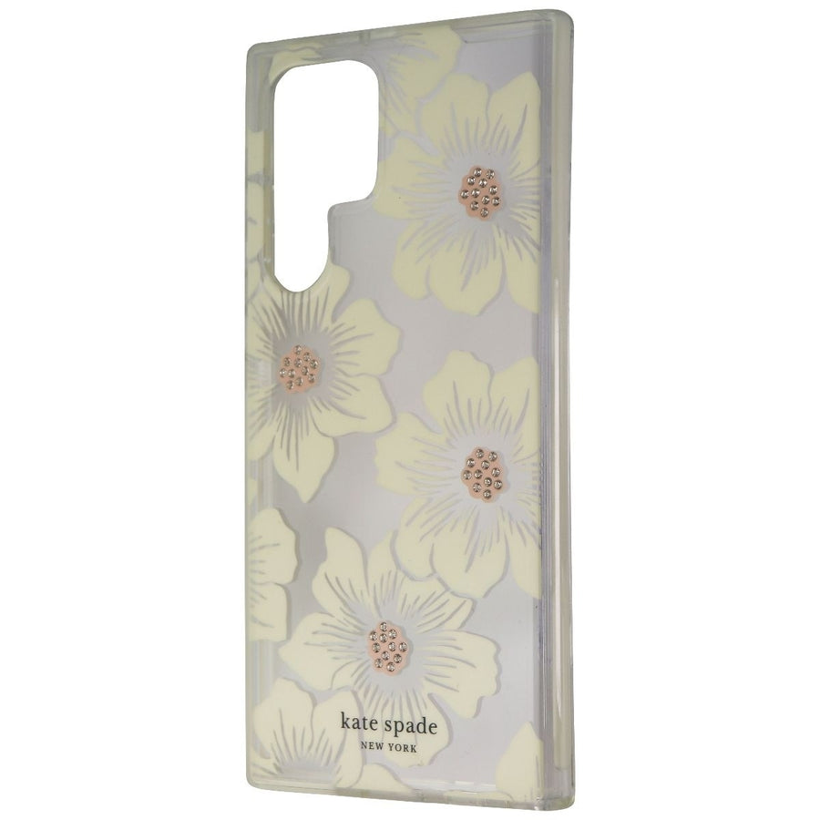 Kate-Spade Defensive Hardshell Case for Galaxy S22 Ultra - Hollyhock Floral Image 1