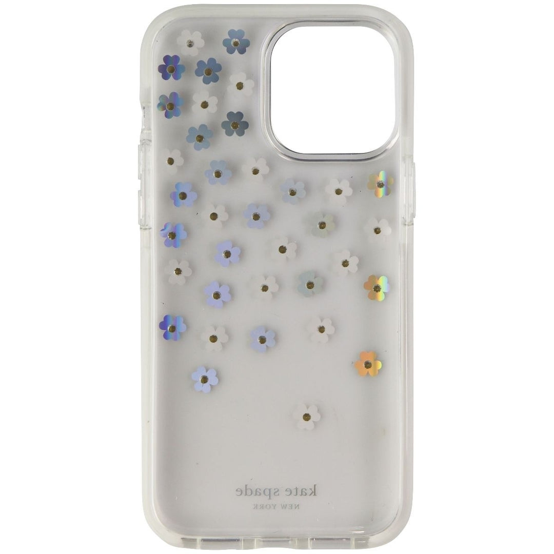 Kate Spade Hardshell Case for iPhone 13 Pro Max - Iridescent Scattered Flowers Image 3