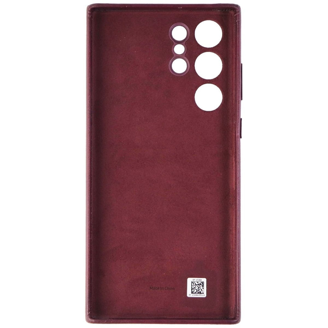 Samsung Leather Cover Phone Case for Galaxy S22 Ultra - Brown Image 3