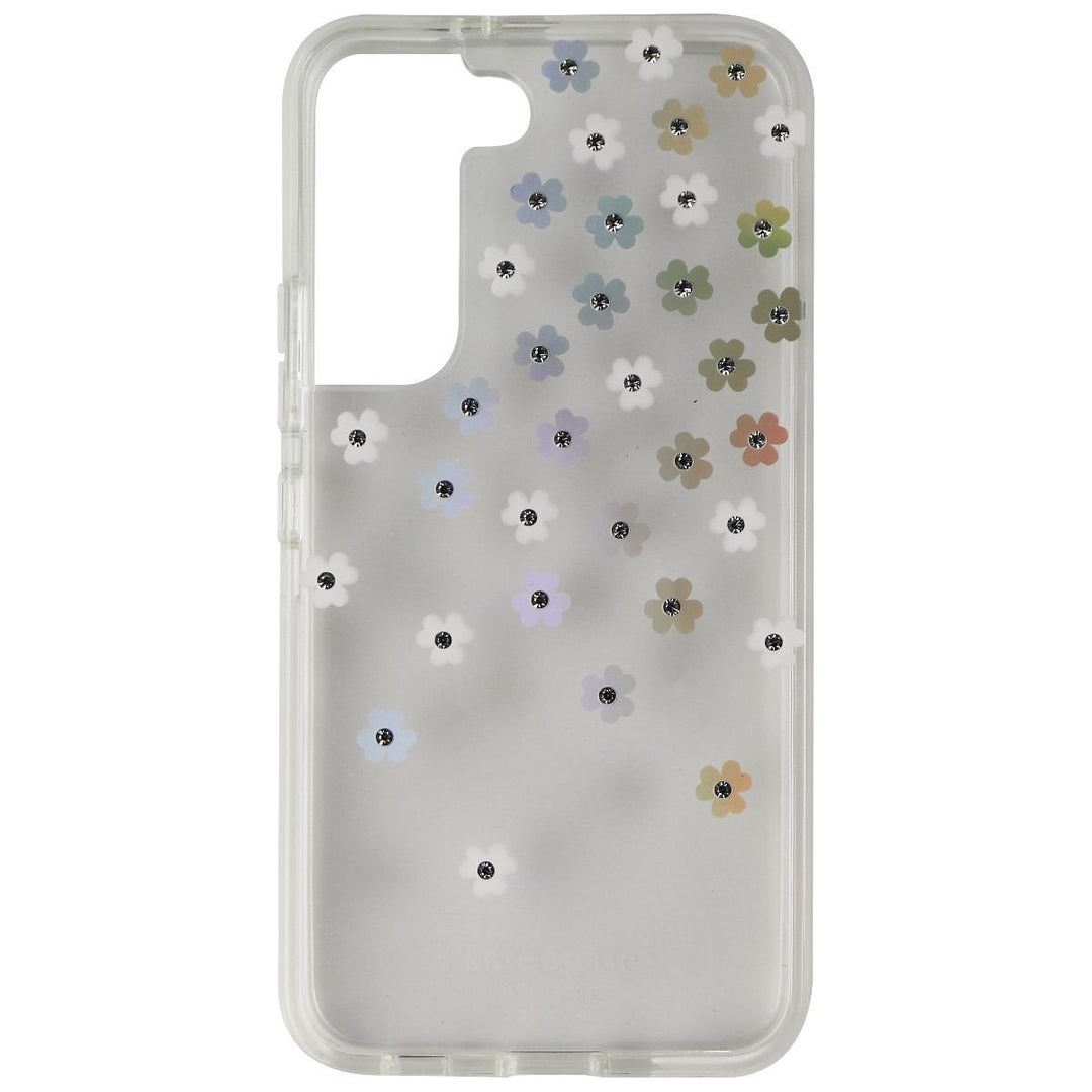 Kate Spade Defensive Hardshell Case for Galaxy S22 - Iridescent Scattered Flower Image 3