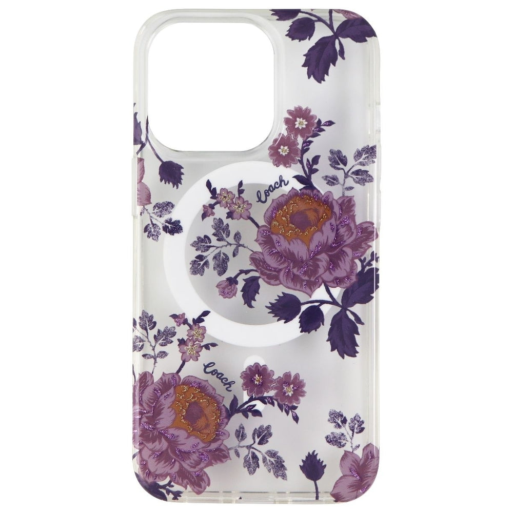 Coach Protective Case for MagSafe for iPhone 13 Pro - Moody Floral Purple/Clear Image 2