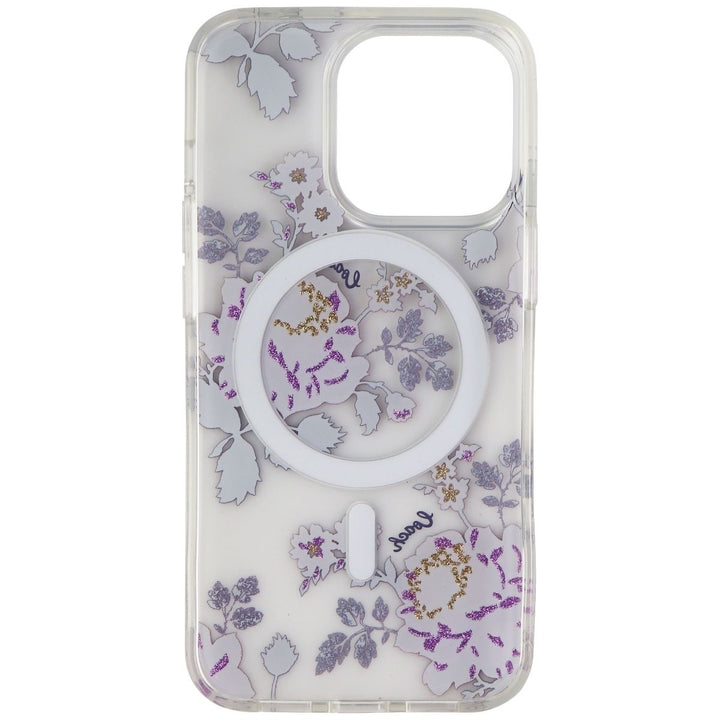 Coach Protective Case for MagSafe for iPhone 13 Pro - Moody Floral Purple/Clear Image 3