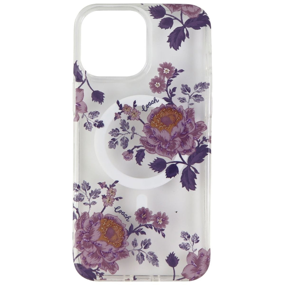 Coach Case for MagSafe for iPhone 13 Pro Max - Moody Floral Purple/Clear Image 2