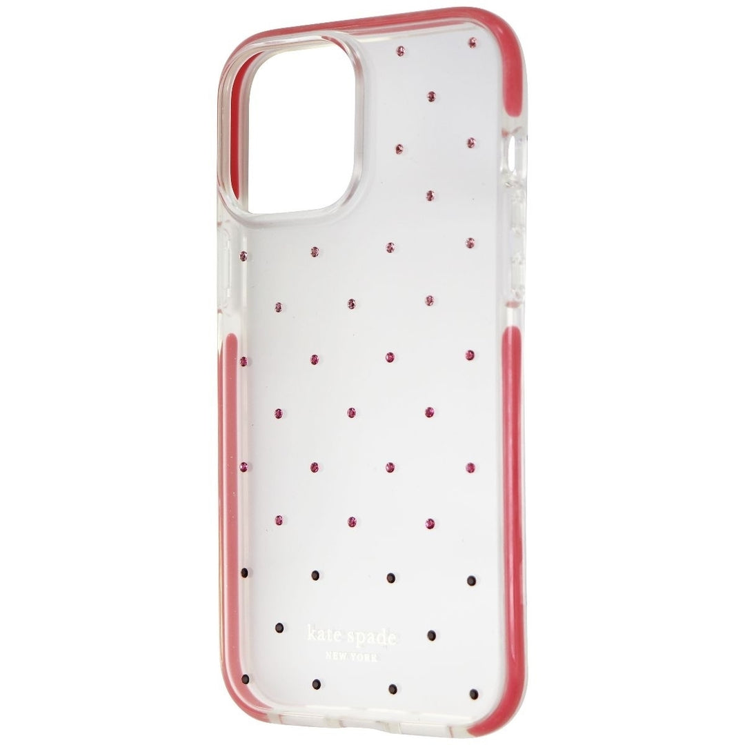 Kate Spade Hardshell Case for iPhone 13 Pro Max - Pin Dot Ombre Pink/Clear Image 1