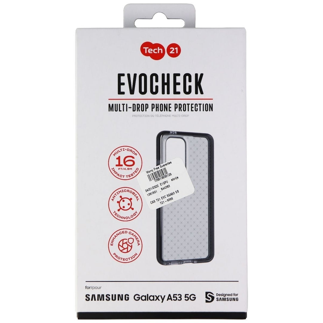 Tech21 Evo Check Series Flexible Gel Case for Samsung Galaxy A53 5G - Black Image 4