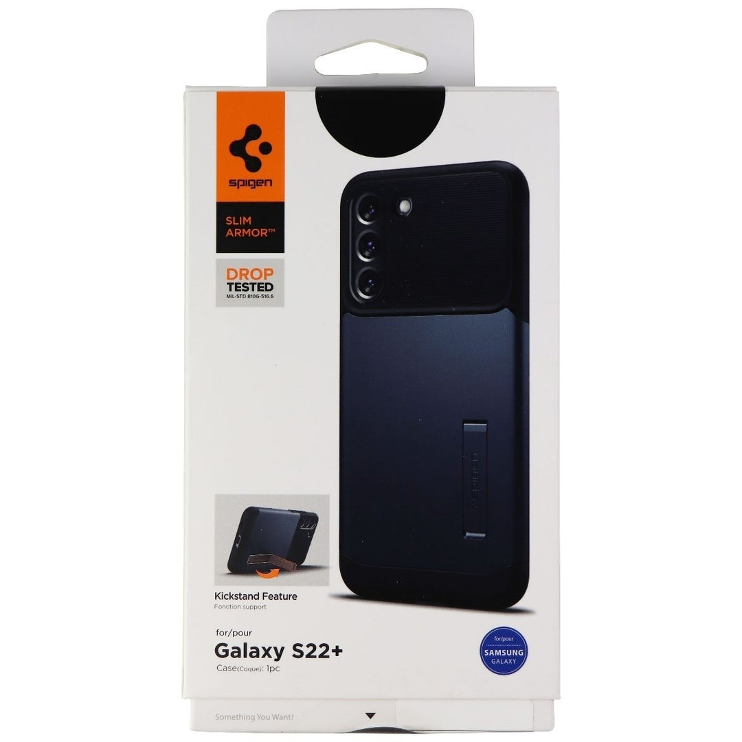 Spigen Slim Armor Series Dual Layer Case for Galaxy (S22+) - Metal Slate Image 1