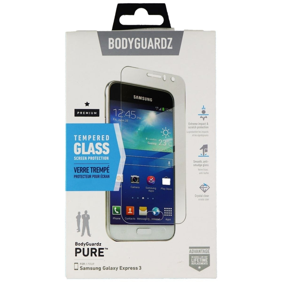 BodyGuardz Pure Series Premium Tempered Glass for Samsung Galaxy Express 3 Image 1