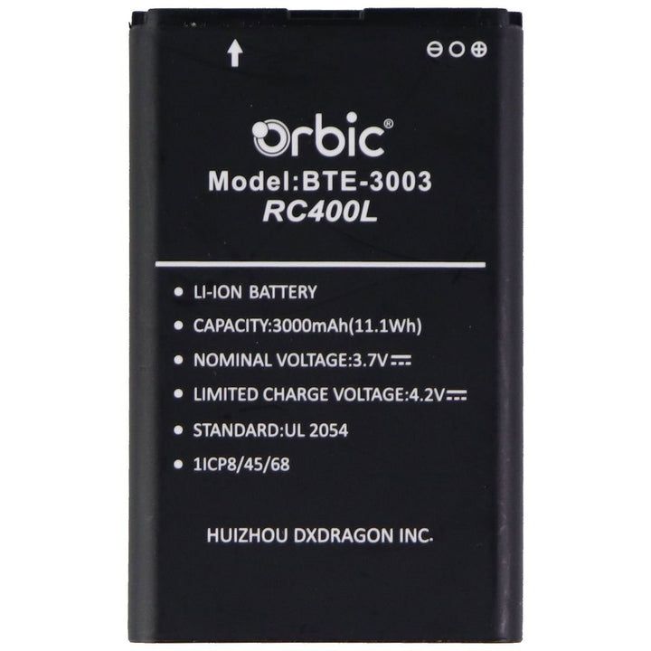 Orbic Rechargeable 3,000mAh 3.7V Li-ion Battery - Black (BTE-3003 / RC400L) Image 2