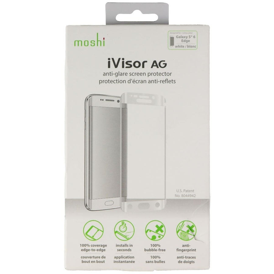 Moshi iVisor AG Anti-Glare Screen Protector for Galaxy S6 Edge - Clear/White Image 1