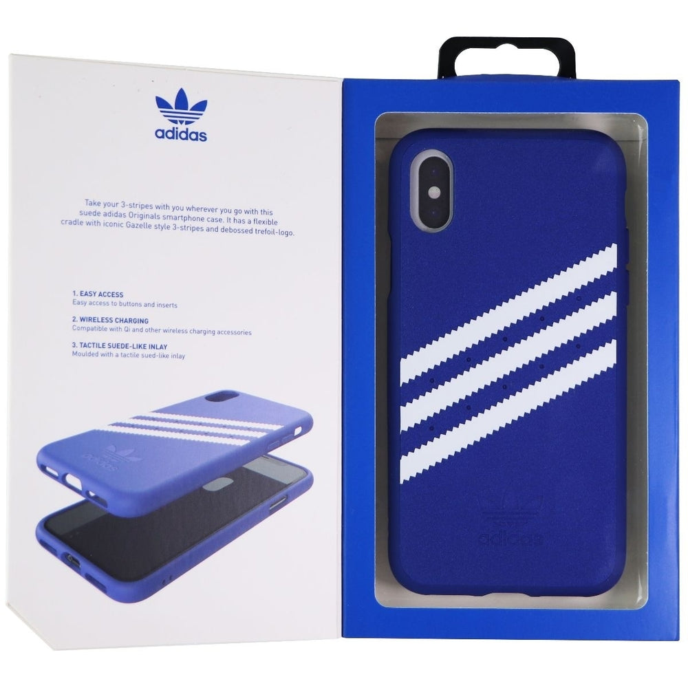 Adidas 3-Stripe Snap Case for Apple iPhone Xs and iPhone X - Blue and White Image 2