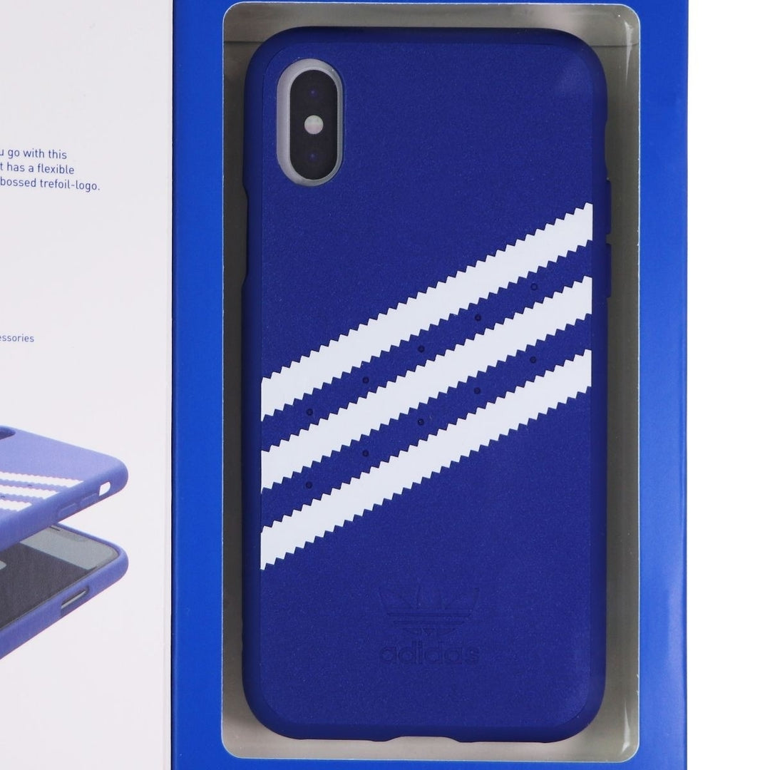 Adidas 3-Stripe Snap Case for Apple iPhone Xs and iPhone X - Blue and White Image 3