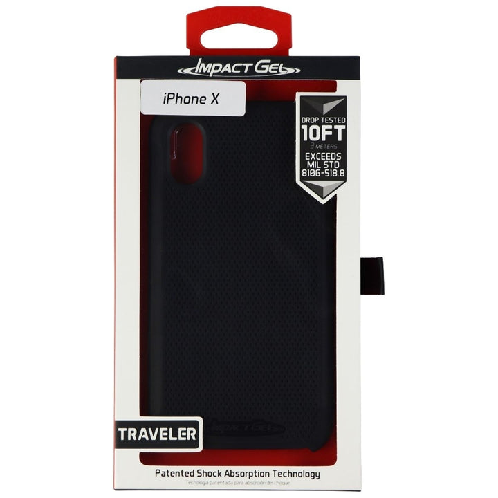 Impact Gel Traveler Series Case for Apple iPhone Xs/X - Black Image 4