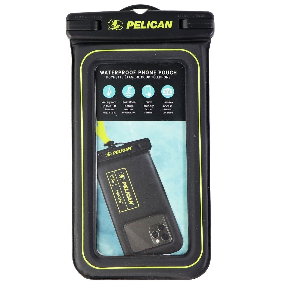 Pelican Marine Waterproof Floating Phone Pouch (Regular Size) - Black/Yellow Image 2