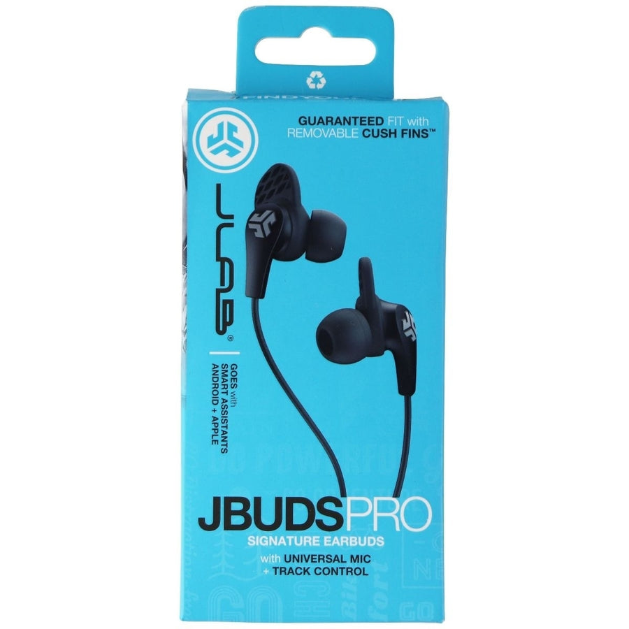 JLab Jbuds PRO Premium Metal Earbuds with Microphone and Control - Titanium Image 1