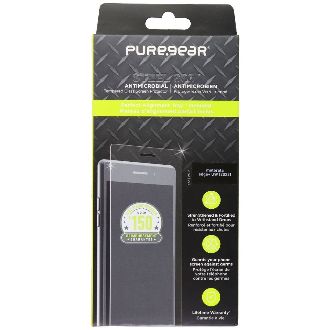 PureGear Steel 360 Series Tempered Glass for Motorola Edge+ 5G UW (2022) - Clear Image 1