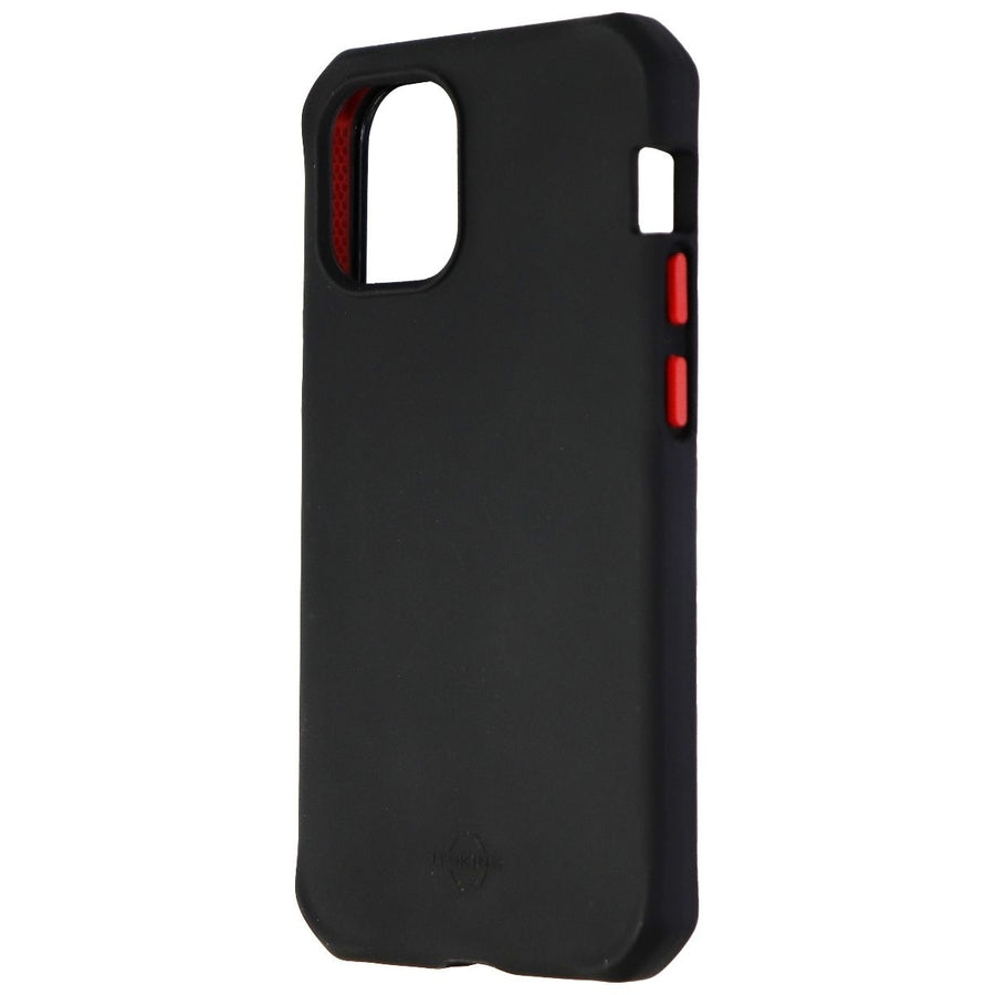 ITSKINS Supreme Solid Case for Apple iPhone 12 mini - Black / Red Buttons Image 1