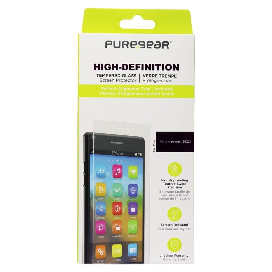 PureGear High-Definition Tempered Glass for Motorola Moto G Power (2022) - Clear Image 1