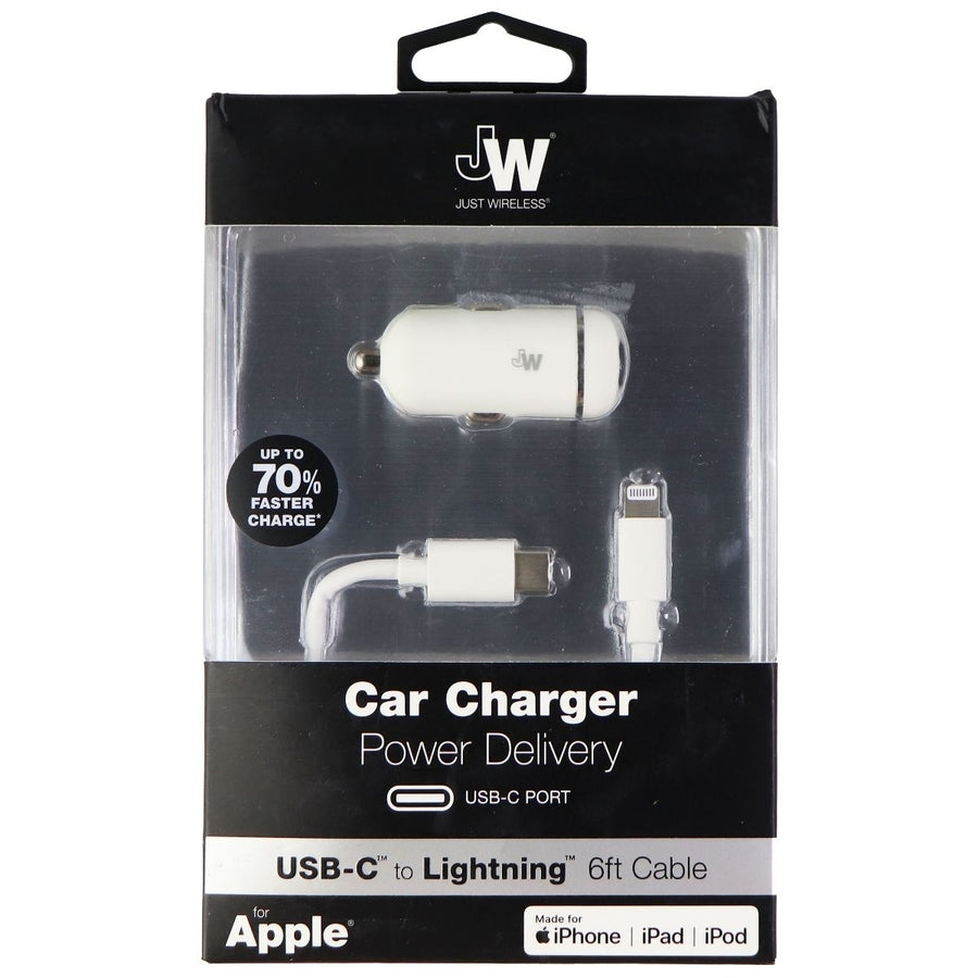 Just Wireless - Vehicle Charger - White Image 1