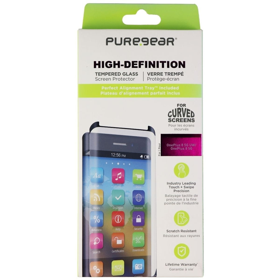 PureGear High Definition Screen Protector for OnePlus 8 5G UW and 8 5G - Clear Image 1