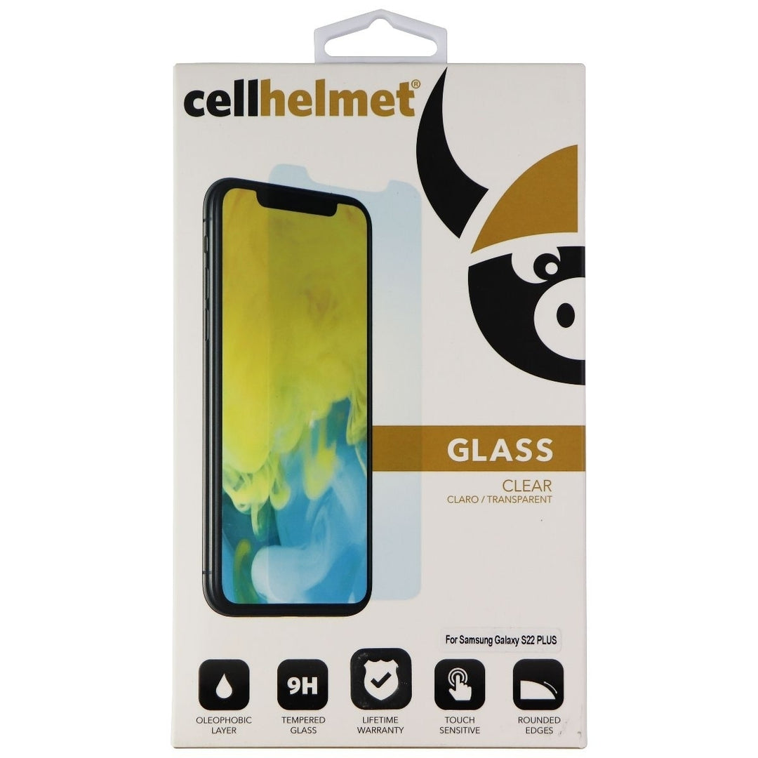 Cellhelmet Clear Glass Screen Protector for Samsung Galaxy S22+ (Plus) - Clear Image 1