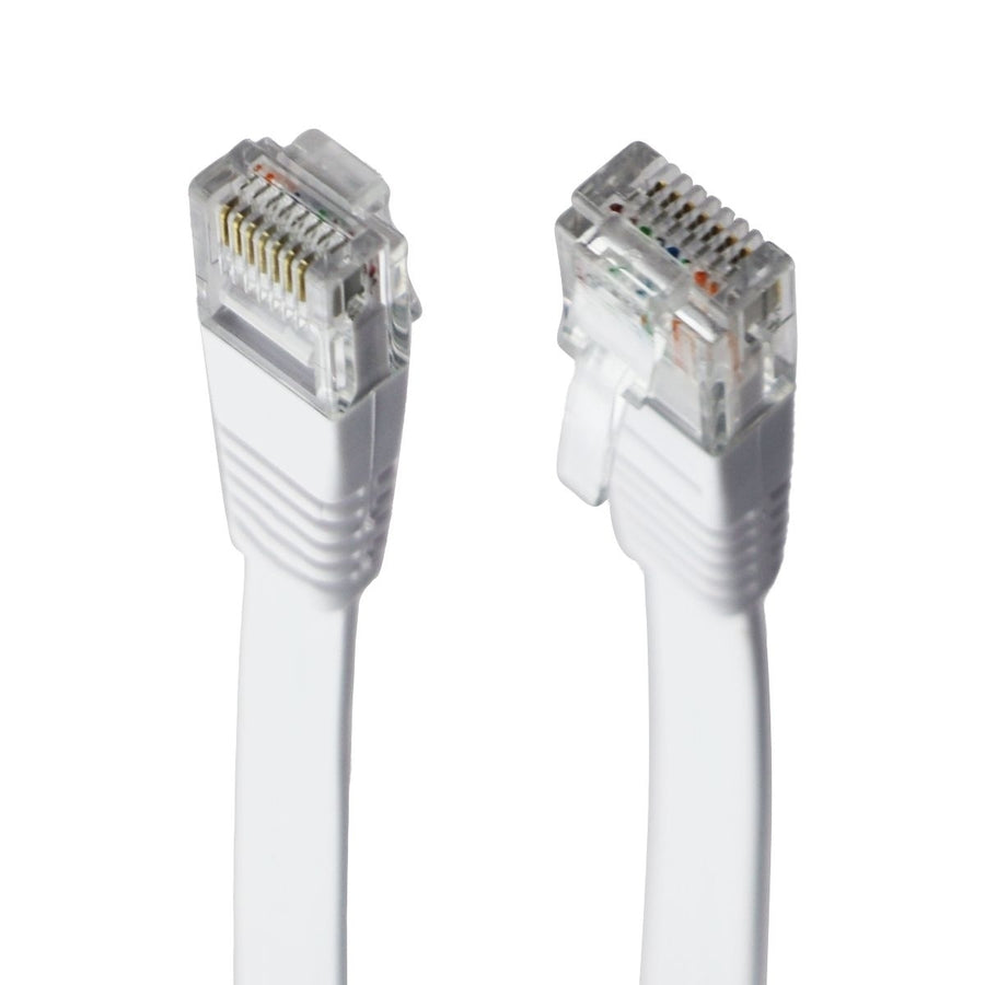 Universal (3-Ft) Flat Ethernet Patch Cable RJ45 to RJ45 - White Image 1