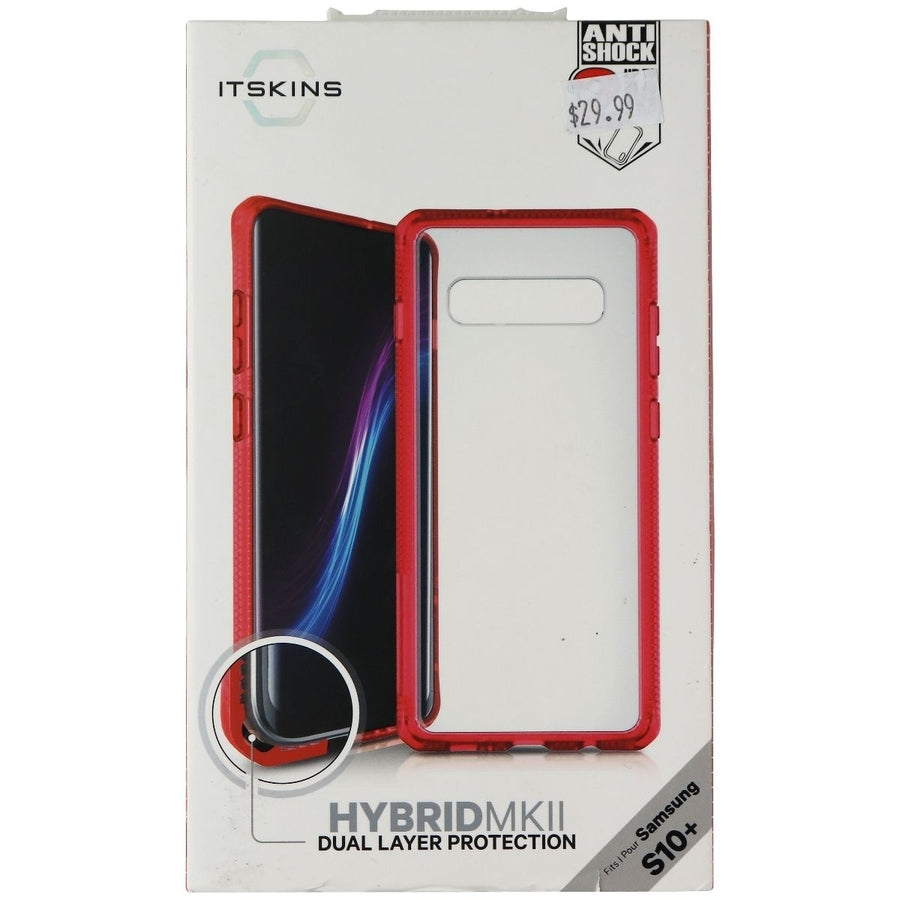 Itskins Hybrid MK11 Samsung Galaxy (S10+) - Red/Transparent Image 1