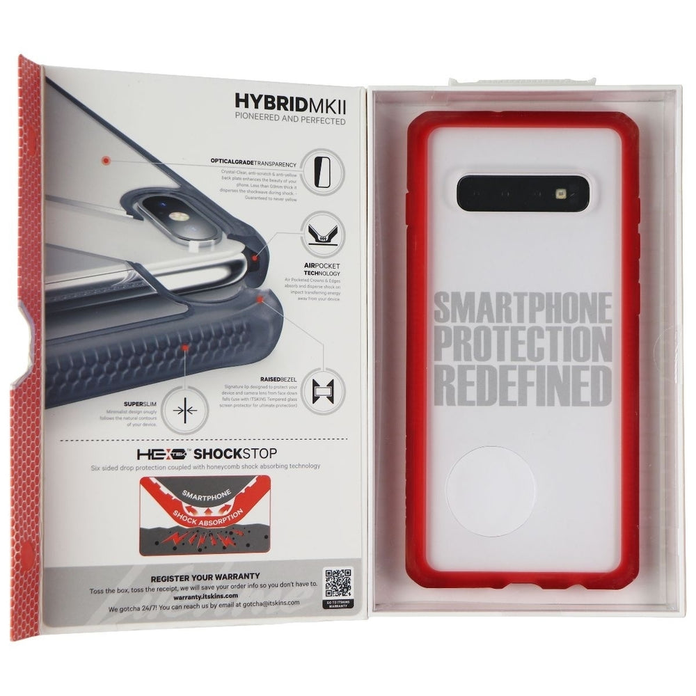 Itskins Hybrid MK11 Samsung Galaxy (S10+) - Red/Transparent Image 2