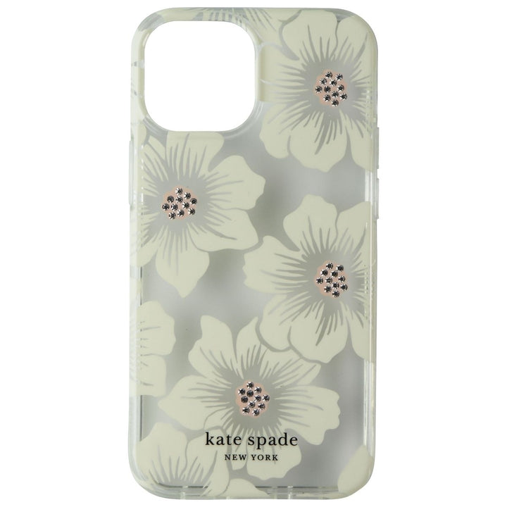 Kate Spade Protective Hardshell Case for iPhone 13 mini - Hollyhock Floral Clear Image 2