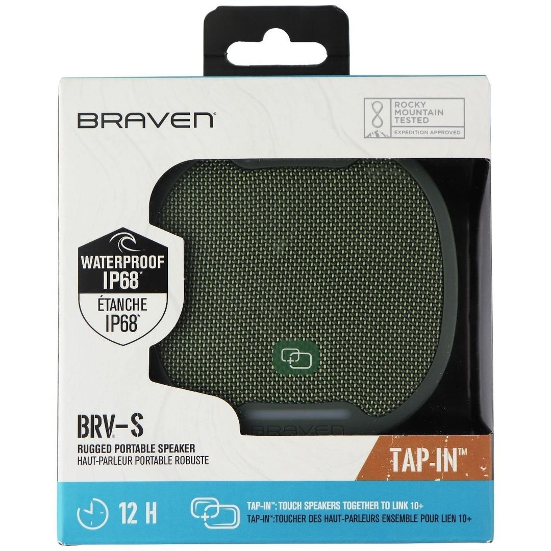 Braven Tap-In BRV-S Rugged Portable Bluetooth Speaker - Green Image 1