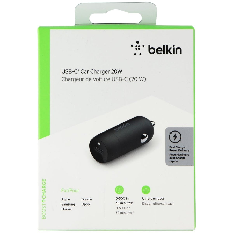 Belkin USB-C Fast Charge Car Charger (20W) - Black Image 1