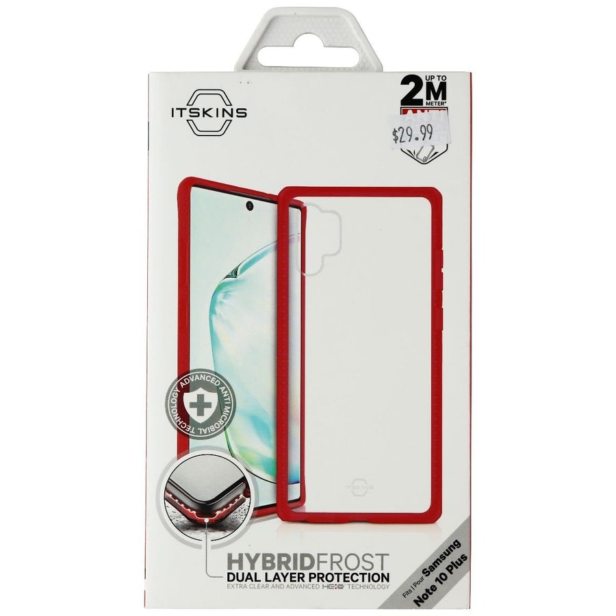 ITSKINS Hybrid Frost Dual Layer Case for Samsung Galaxy (Note10+) - Red/Clear Image 1