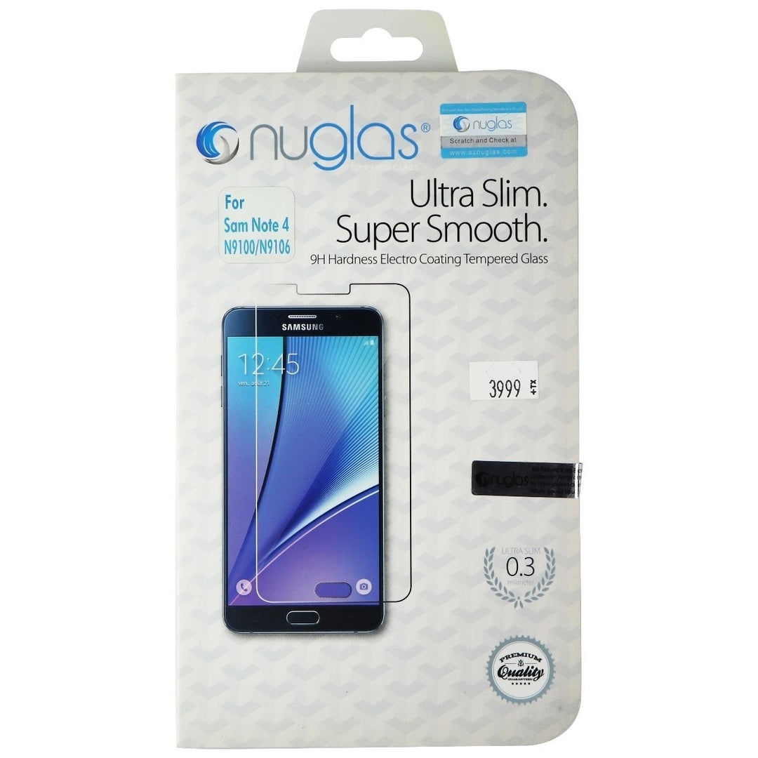 NuGlas Tempered Glass Screen Protector for Samsung Note 4 - Clear Image 1