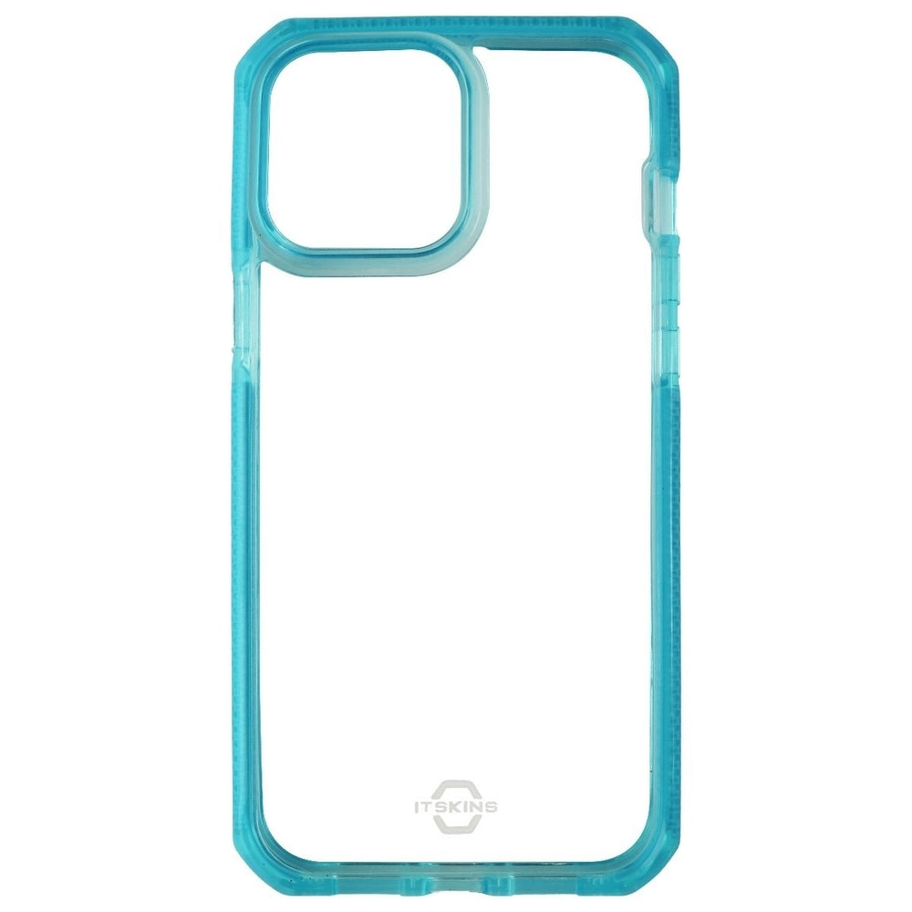 ITSKINS Supreme Clear Case for iPhone 13 Pro Max - Light Blue and Transparent Image 2