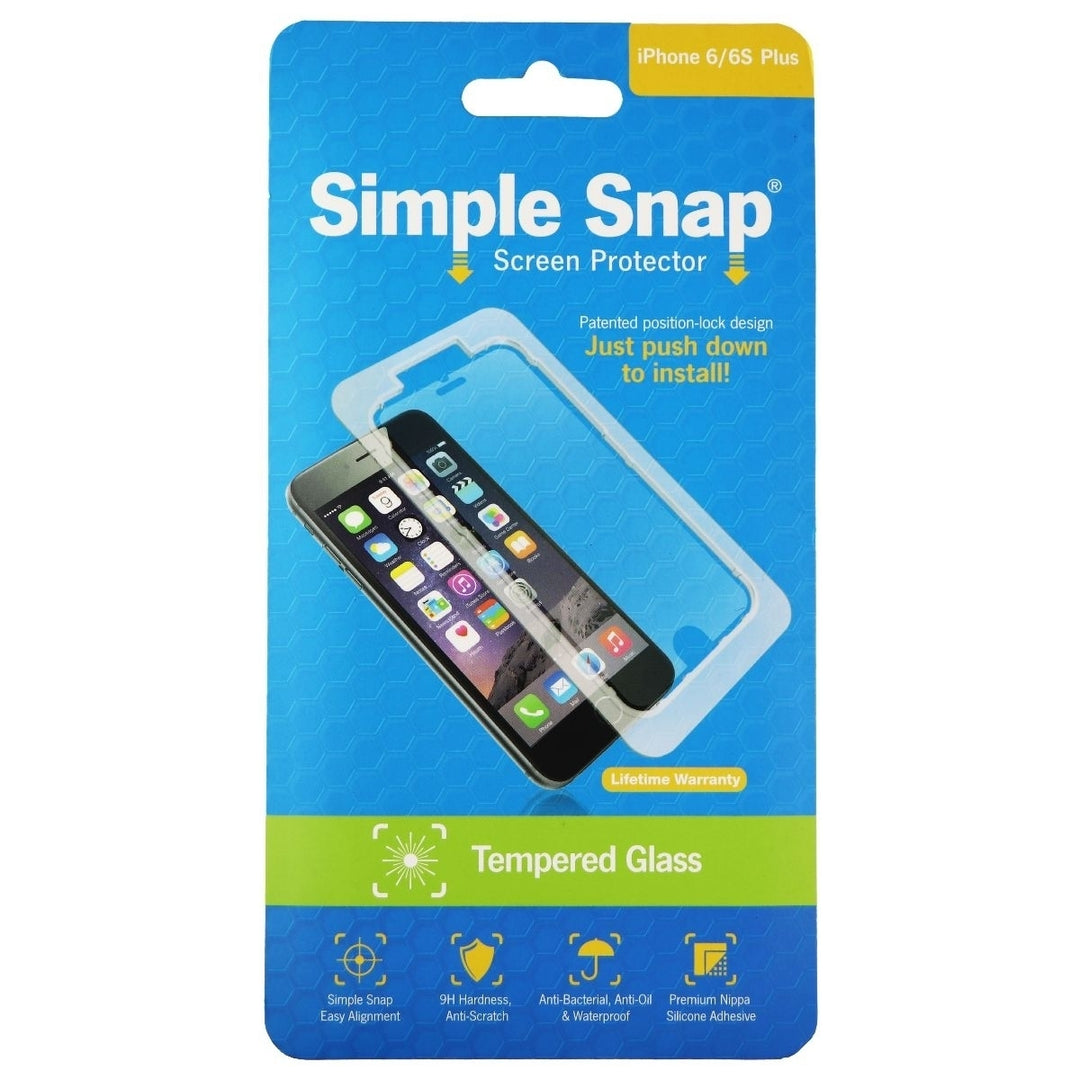 Simple Snap Tempered Glass Screen Protector for Apple iPhone 6 Plus/6s Plus Image 1