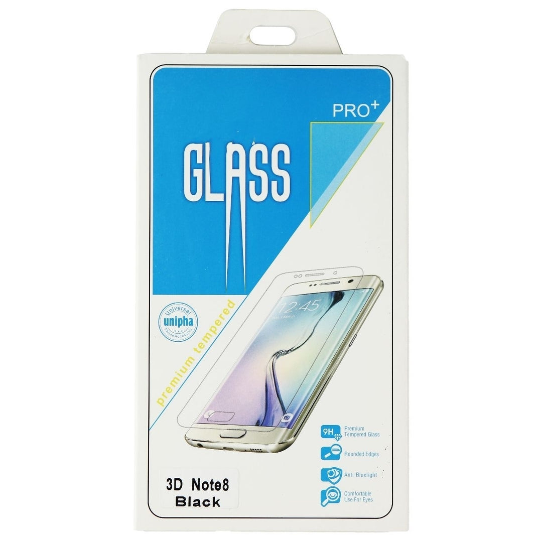 Glass Pro+ Premium Tempered Glass for Samsung Galaxy Note8 - Black/Clear Image 1