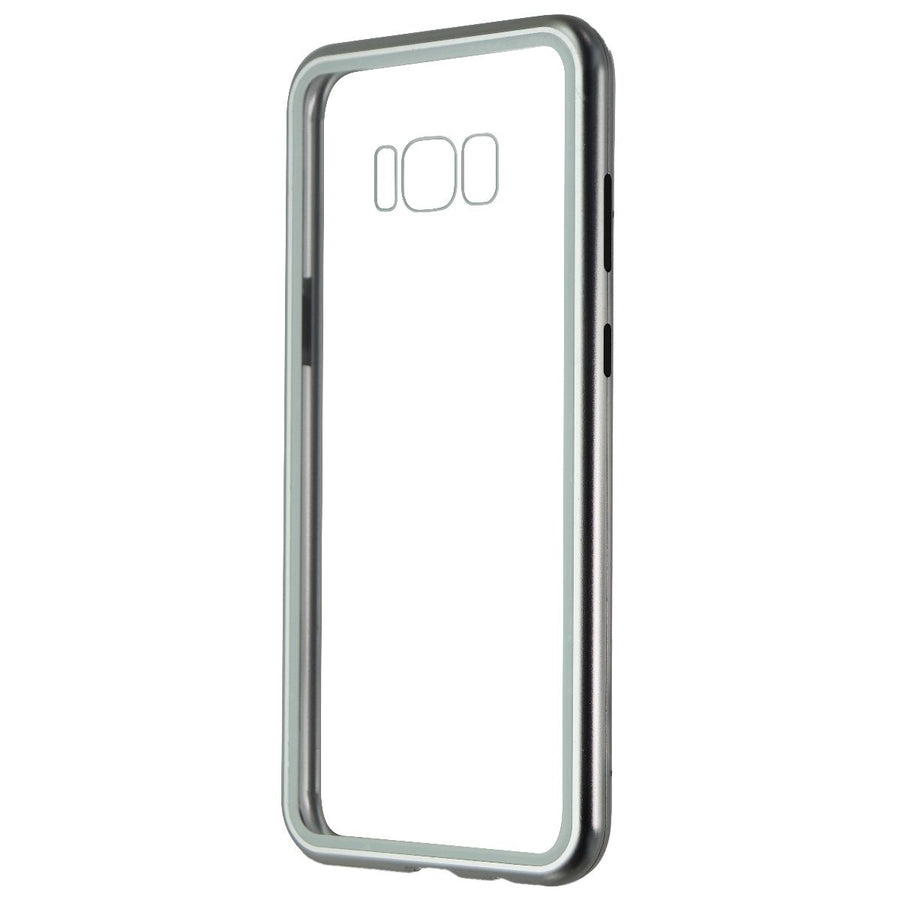 Zore Hybrid Glass Series Case for Samsung Galaxy S8 Plus - Clear/Silver Image 1