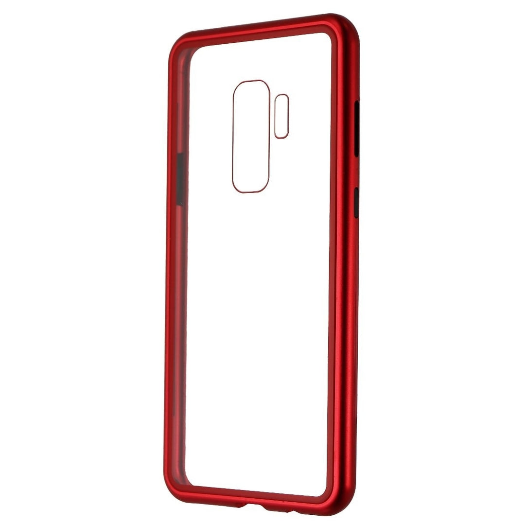 Zore Hybrid Glass Series Case for Samsung Galaxy S9 Plus - Clear/Red Image 1