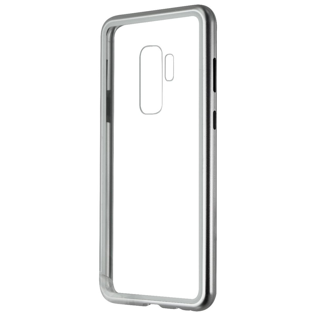 Zore Hybrid Glass Series Case for Samsung Galaxy S9 Plus - Clear/Silver Image 1