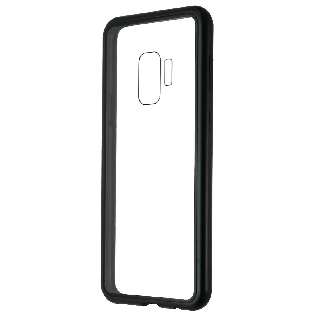 Zore Hybrid Glass Series Case for Samsung Galaxy S9 - Clear/Black Image 1