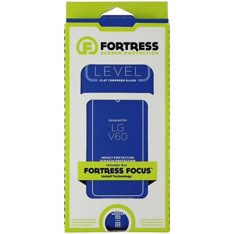 Fortress LEVEL Flat Tempered Glass for LG V60 Smartphones - Clear Image 1