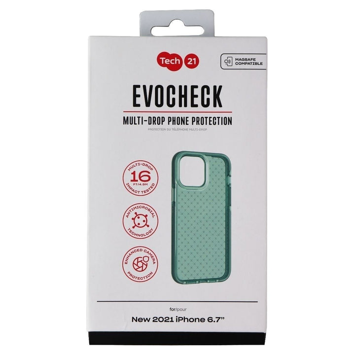 Tech21 Evo Check Series Gel Case for Apple iPhone 13 Pro Max - Sage Green Image 4