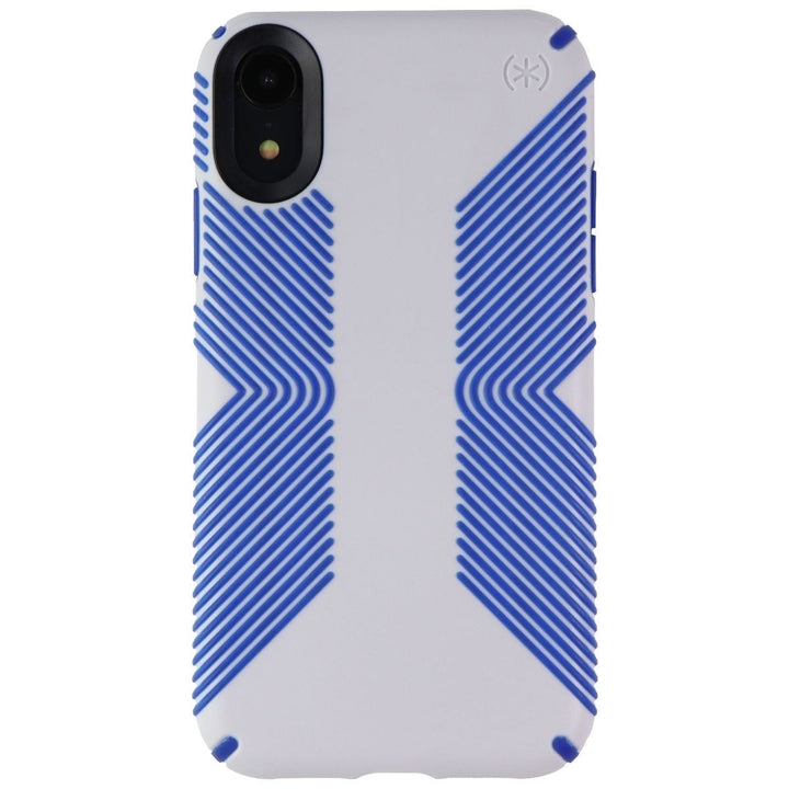 Speck Presidio Grip Series Case for iPhone XR - Microchip Gray/Ballpoint Blue Image 2