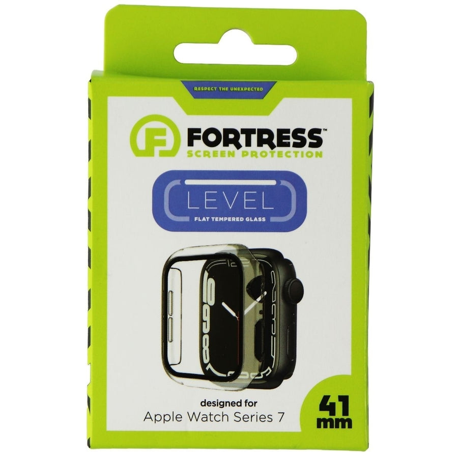 Fortress LEVEL Series Flat Tempered Glass for Apple Watch Series 7 (41mm) Clear Image 1